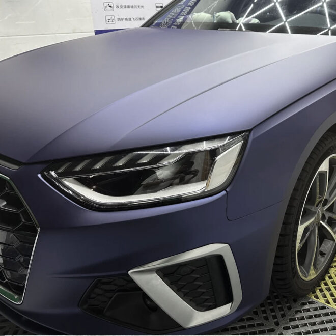 Matte Midnight Blue Vinyl Wrap Restyling Film - Image 4