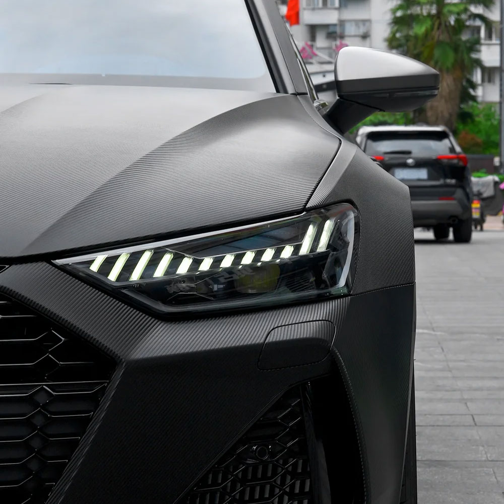 Color Paint Protection Film 5D Matte Black Carbon Fiber - Image 2